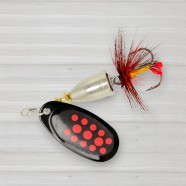 Блешня обертова ZEOX Furor № 4, 11г, колір 010 Black-Red Dot